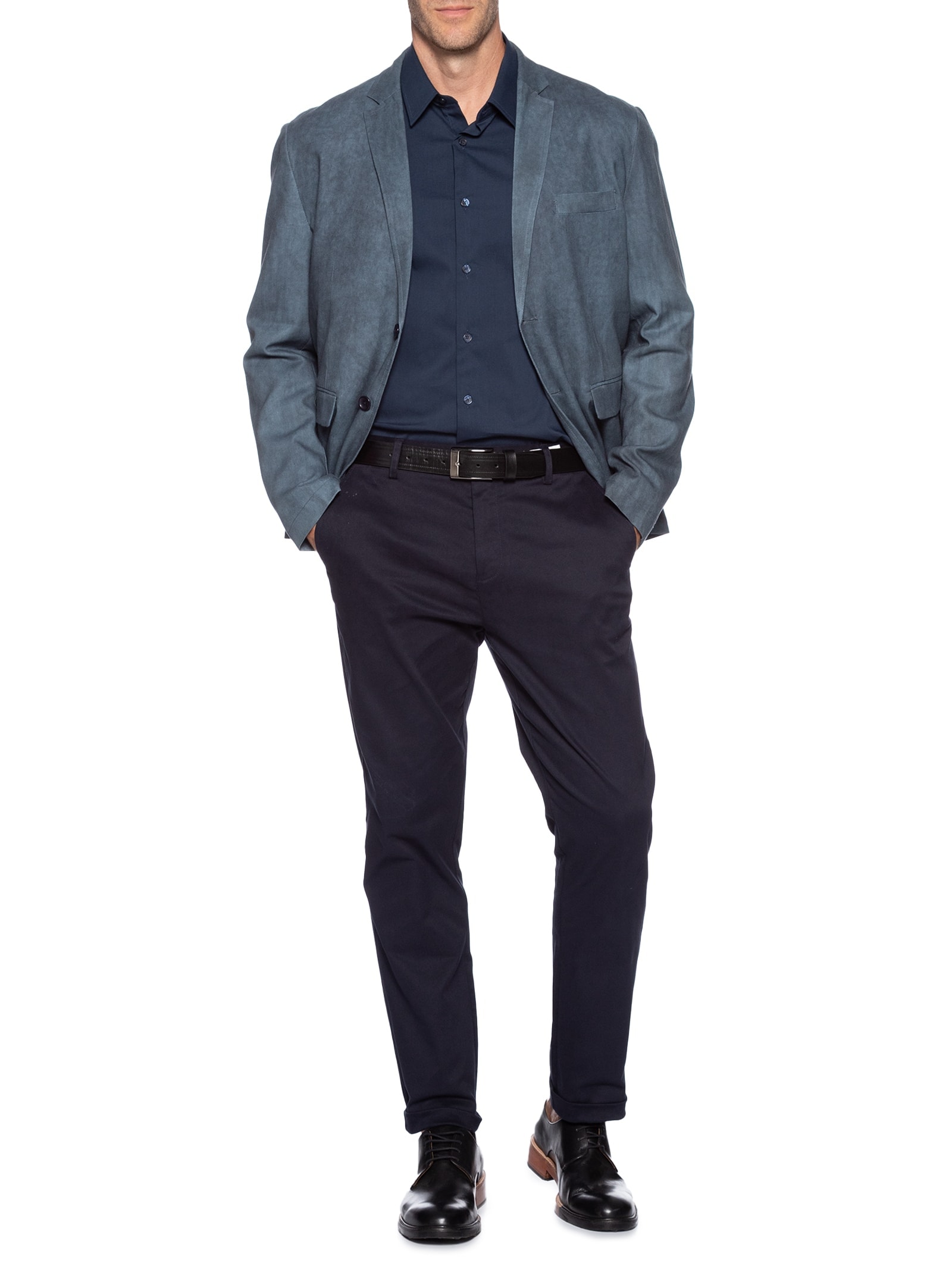 Blazer Masculino Linho Portugal Azul Foxton