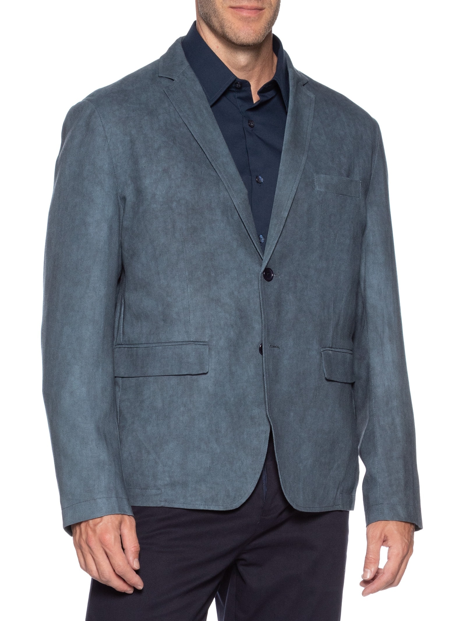 Blazer Masculino Linho Portugal Azul Foxton