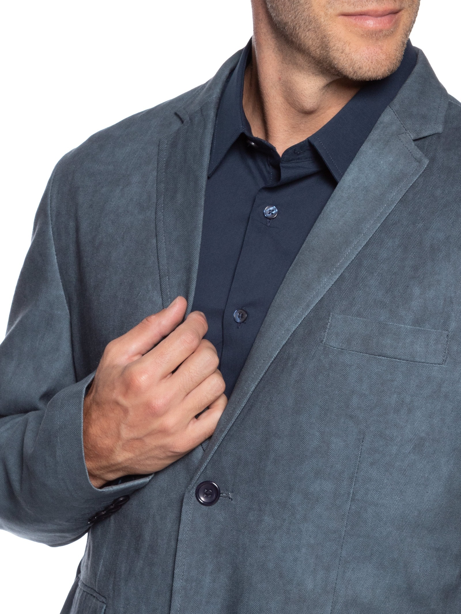 Blazer Masculino Linho Portugal Azul Foxton