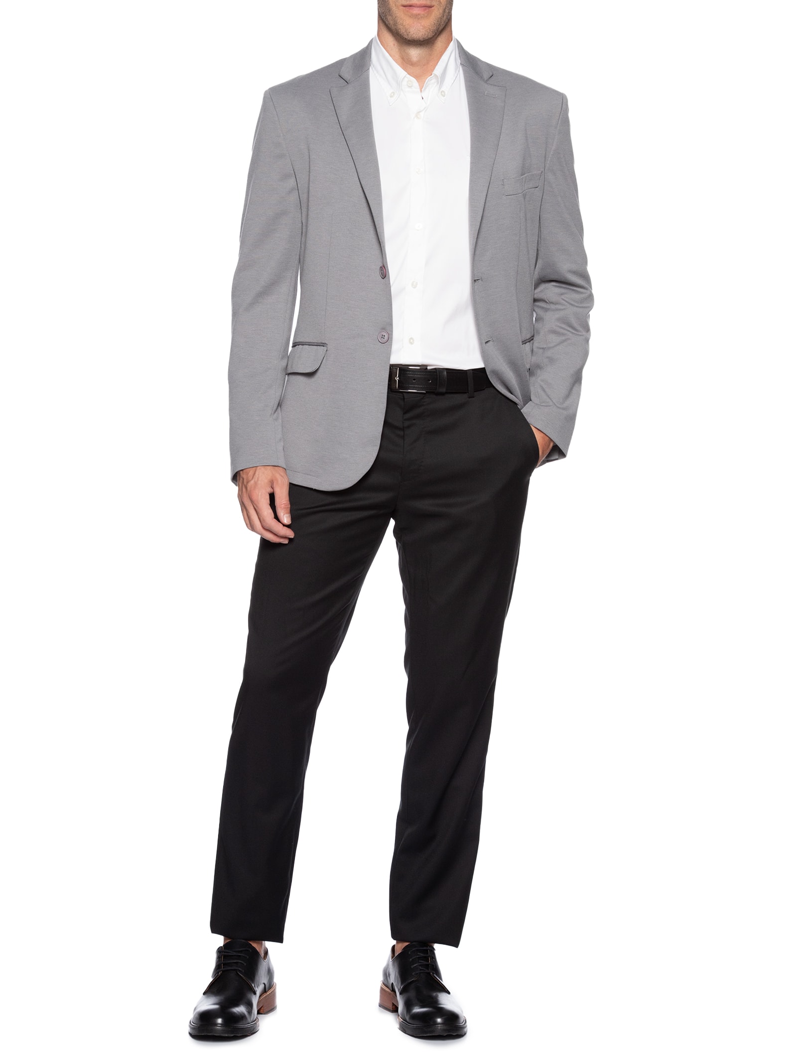 Blazer Masculino Moletom Cidade Cinza Foxton