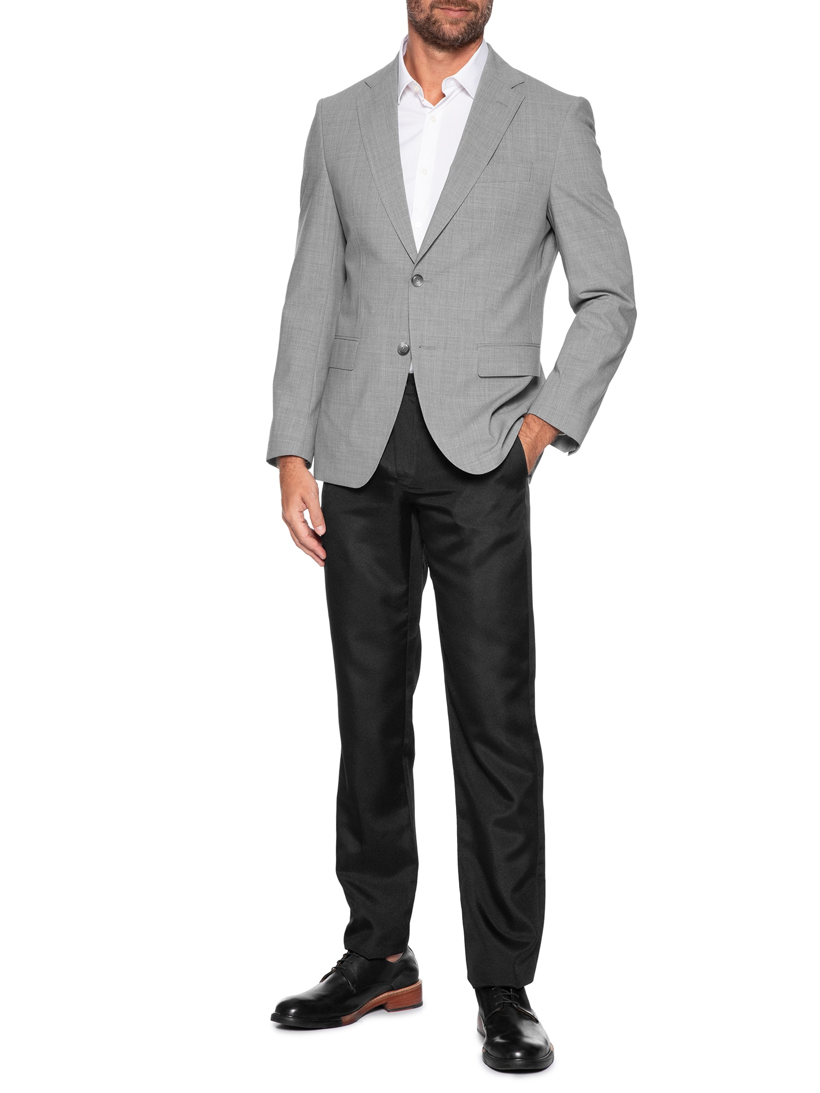 Blazer Masculino Slim Fit H-Hutson Cinza Boss