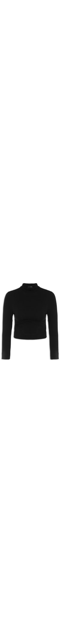 Blusa 3/4 Friso Busto - Preto