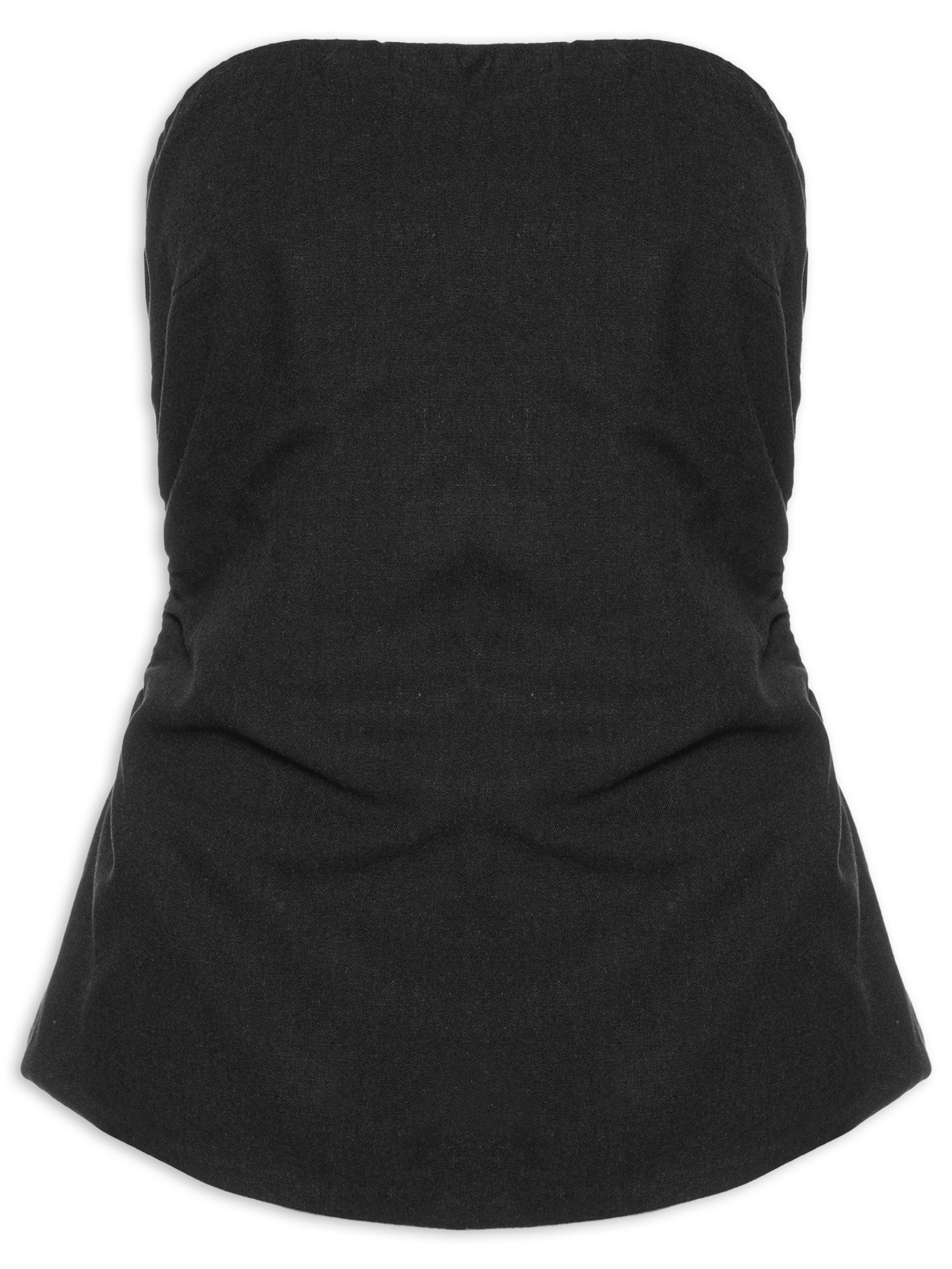 Blusa Alfaiataria Sem Alça Preta Farm