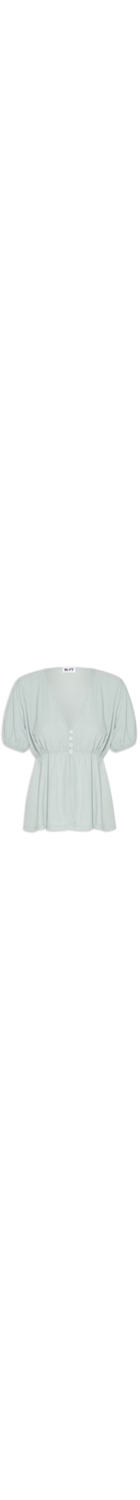 Blusa Ampla De Manga Curta - Verde