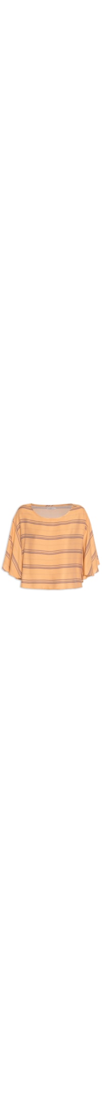 Blusa Bata Listras - Amarelo