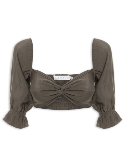 Blusa Busto Nó – Cinza