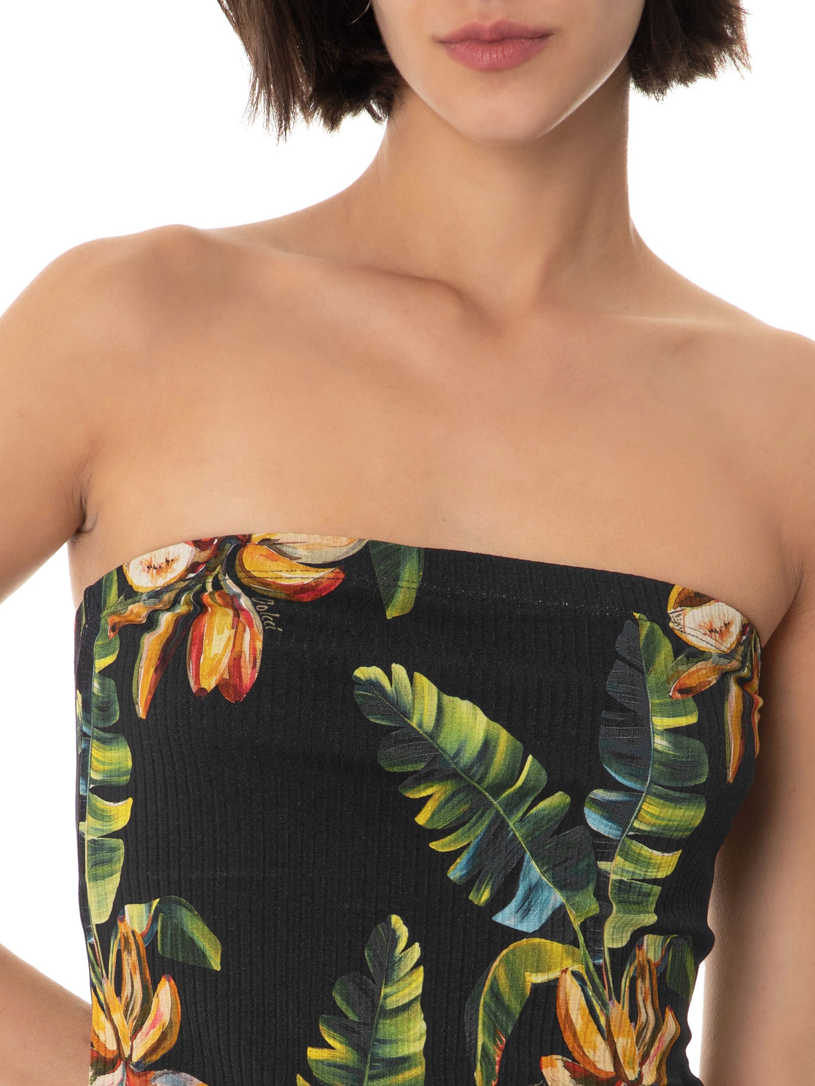 Blusa Canelada Estampada Preto Colcci