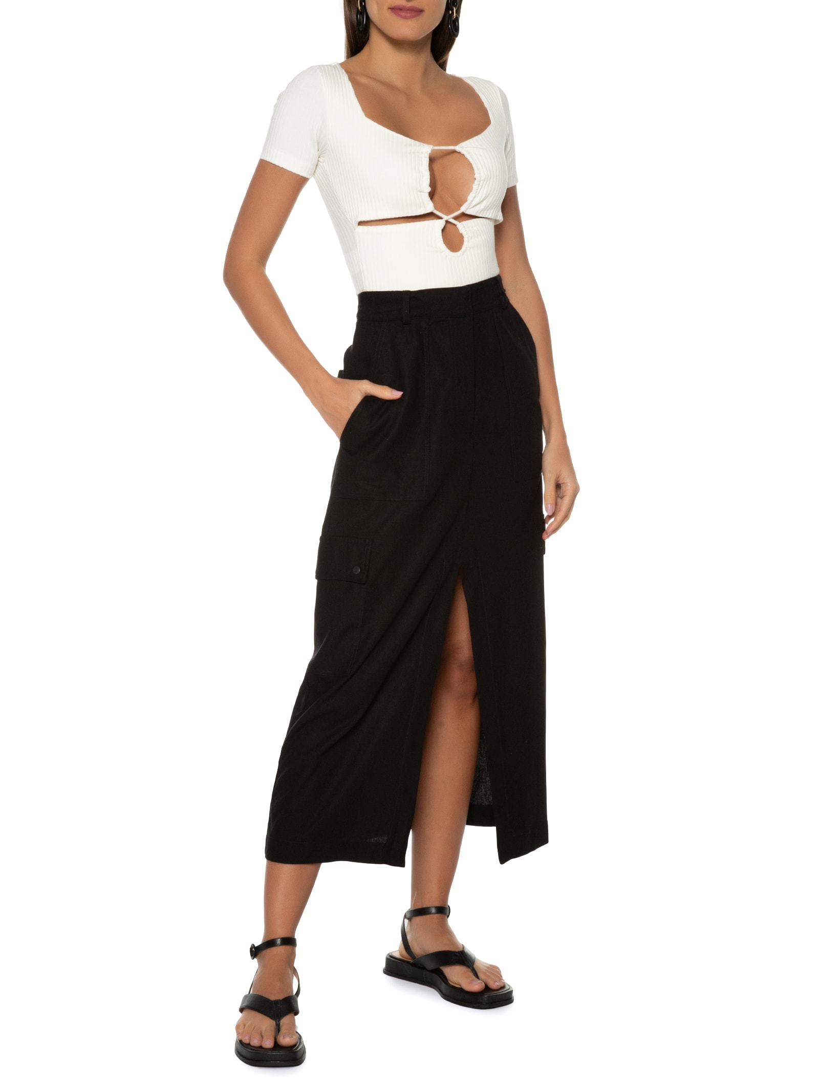 BLUSA CANELADA FRENTE FRANZIDA Dress To