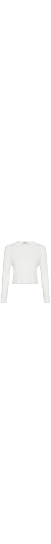 Blusa Canelada Manga Longa - Off White