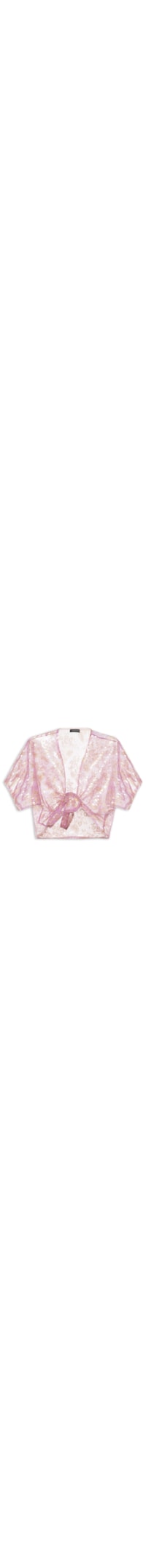 Blusa Carnaval Amarração Paetê Gloss - Rosa