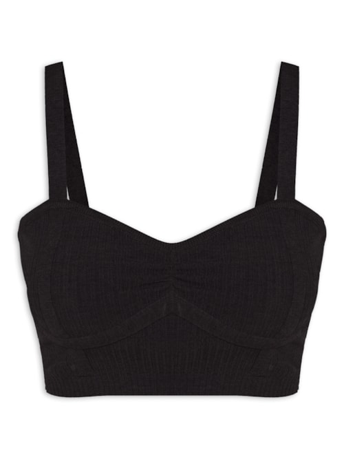 Blusa Cropped Amanda - Preto