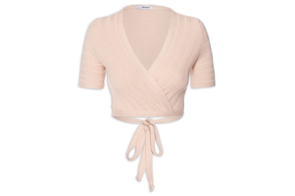 Blusa Cropped Amarração - Rosa