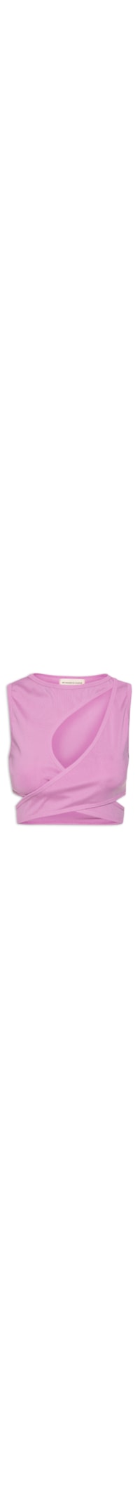Blusa Cropped Assimétrica - Rosa