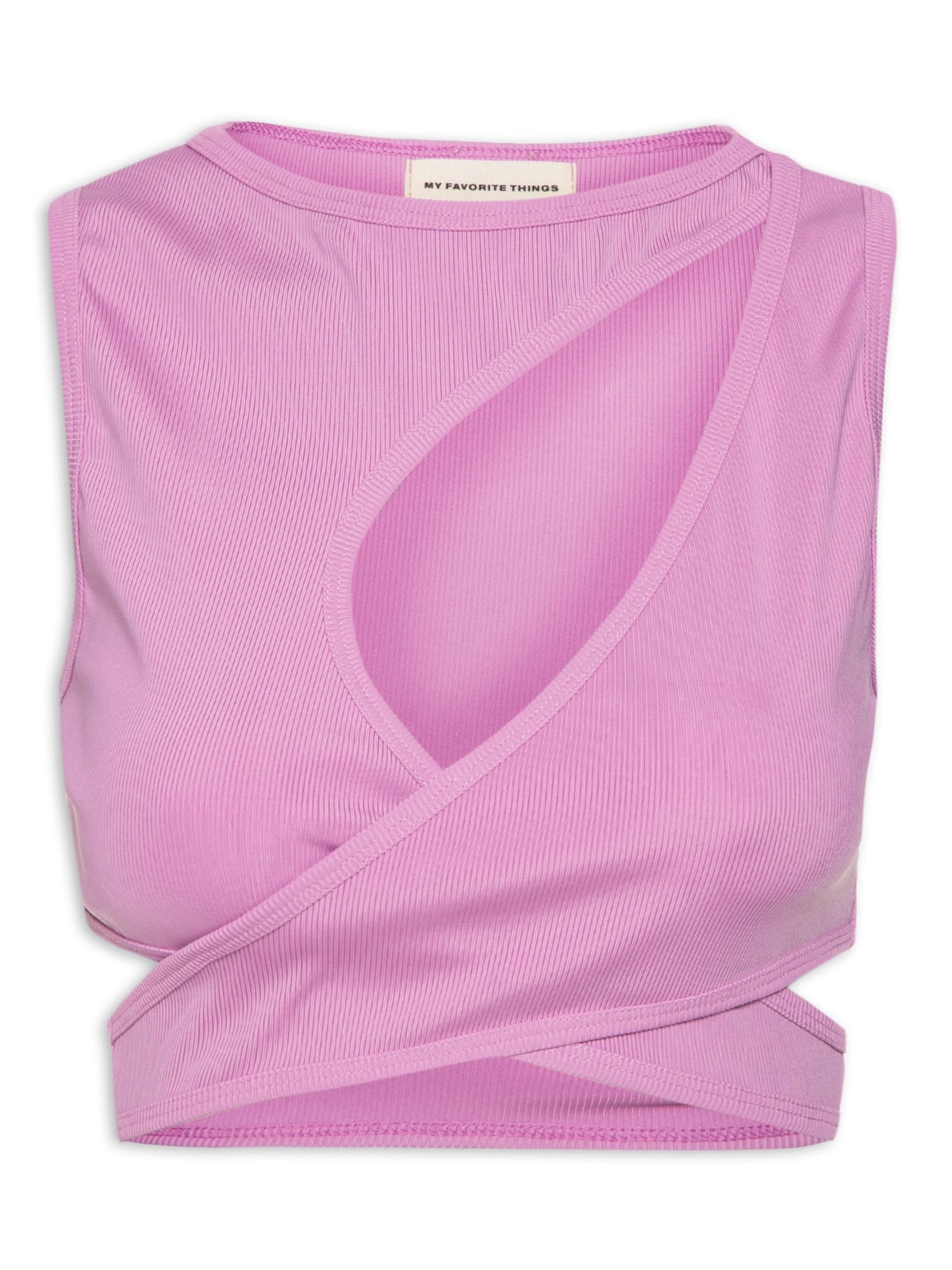 Vista 2 Blusa Cropped Assimétrica ROSA ROSA
