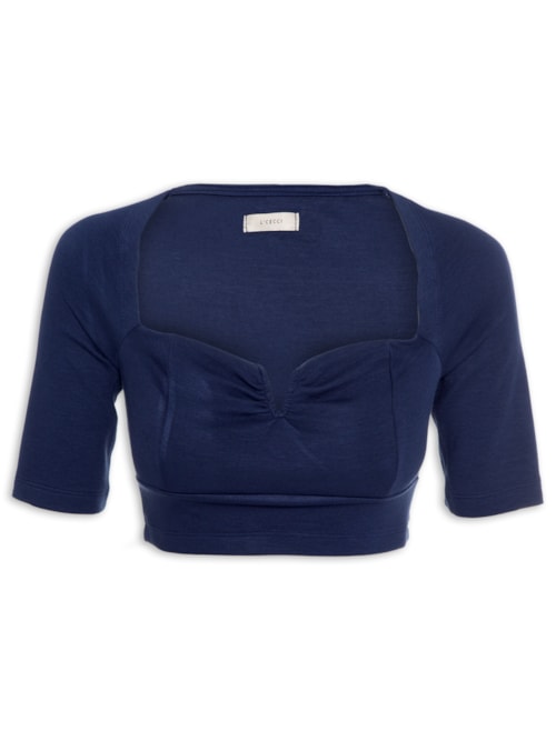 Blusa Cropped – Azul