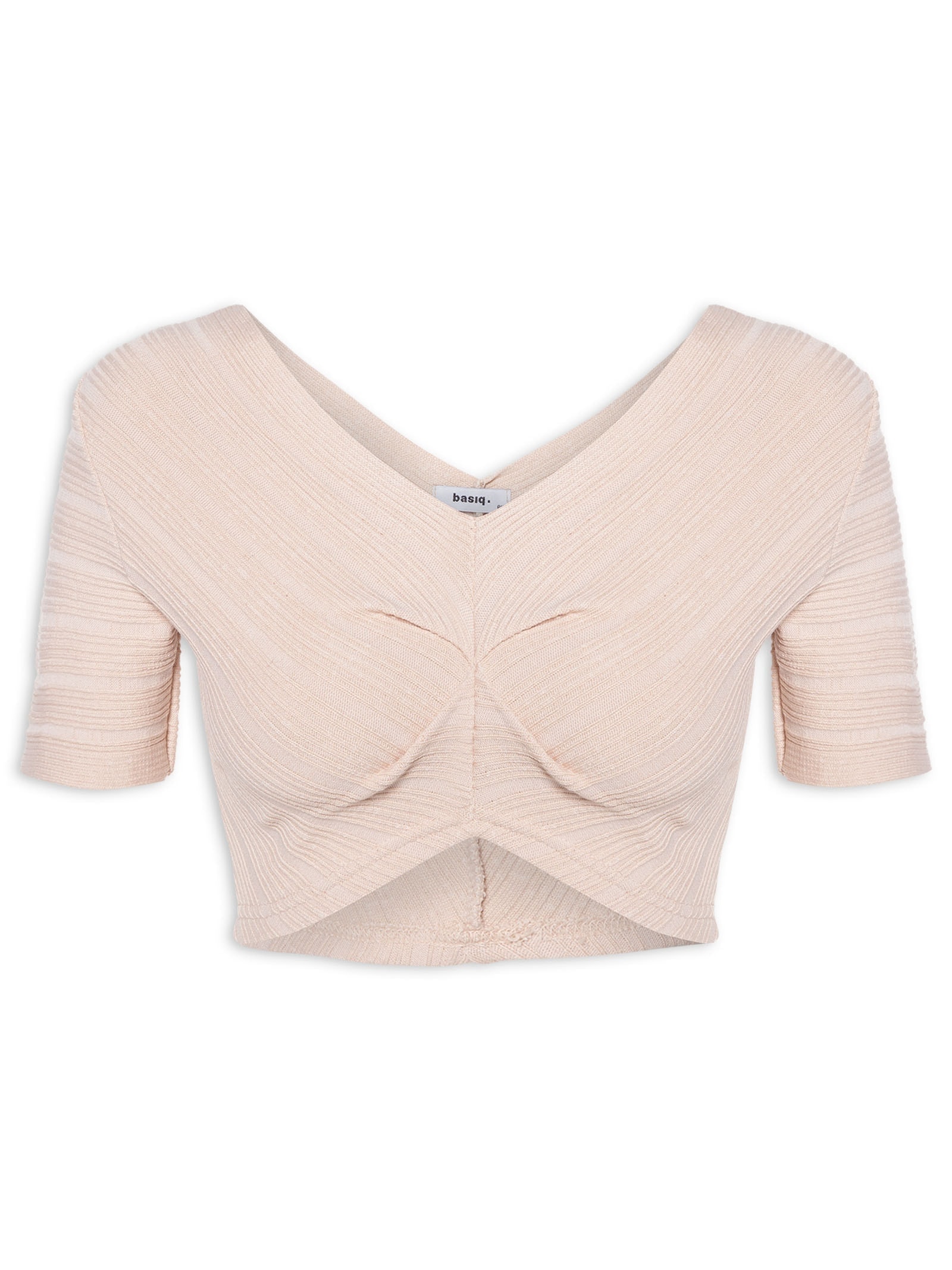 Blusa Cropped Básico Rosa Basiq