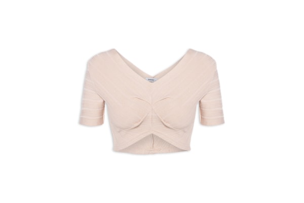 Blusa Cropped Básico - Rosa