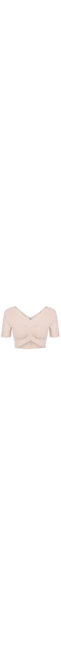 Blusa Cropped Básico - Rosa