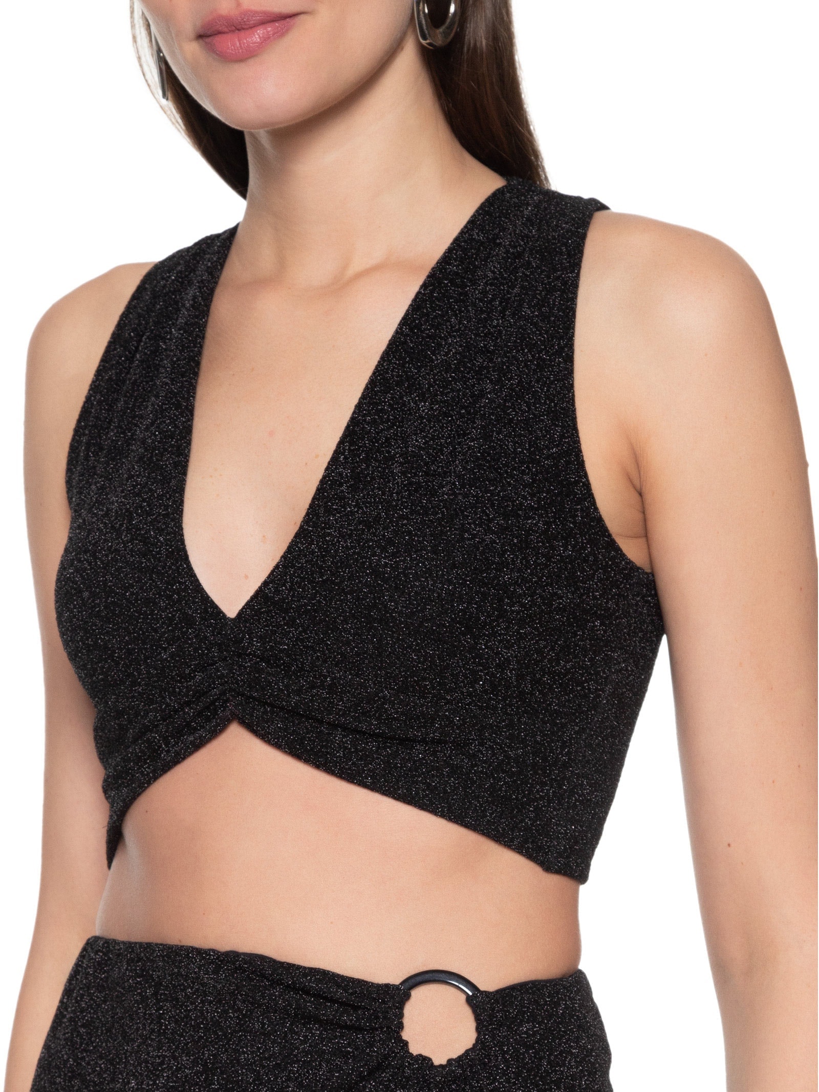 Blusa Cropped Colcci Preto Colcci