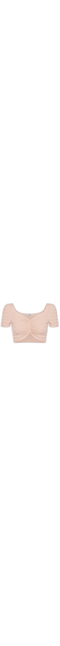 Blusa Cropped Decotado - Rosa