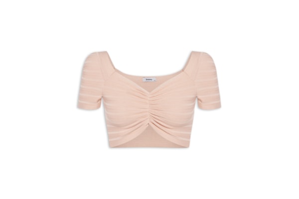 Blusa Cropped Decotado - Rosa