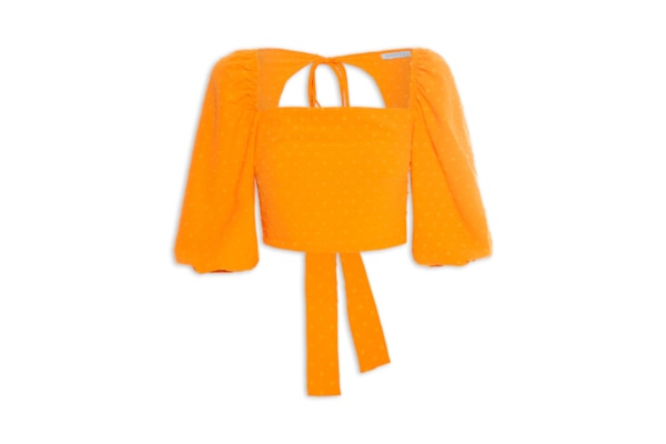 Blusa Cropped Dot - Laranja 