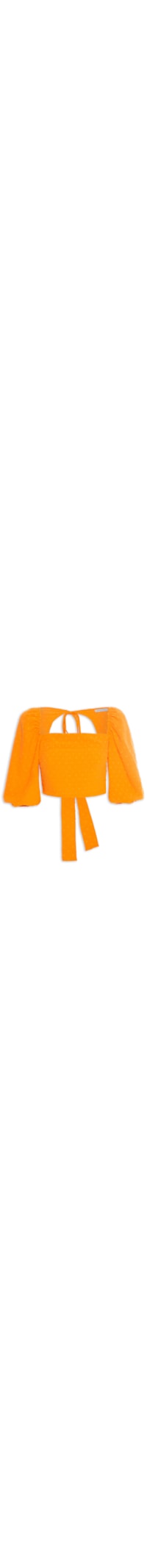 Blusa Cropped Dot - Laranja