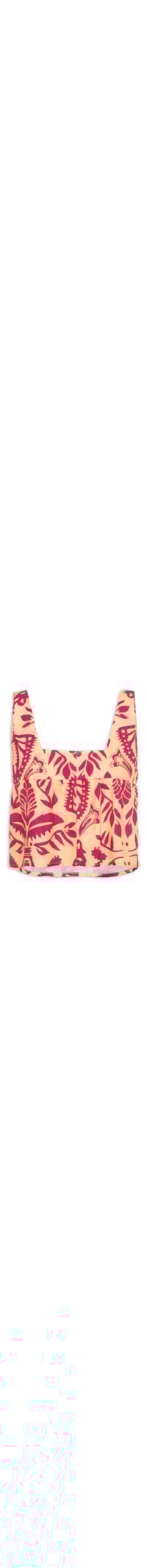 Blusa Cropped Estampa Maya - Laranja