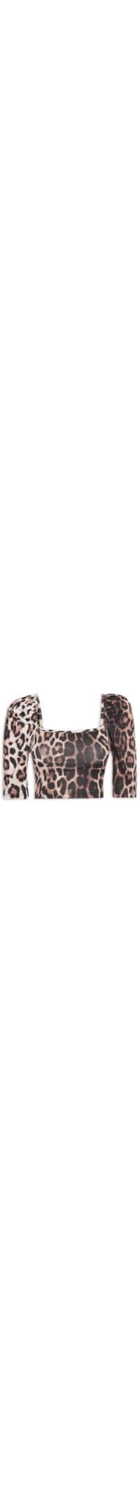Blusa Cropped Estampada - Animal Print