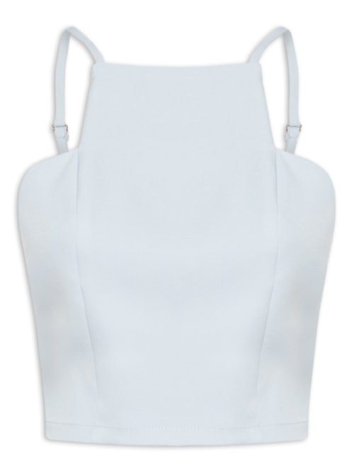 Blusa Cropped Feminina – Azul