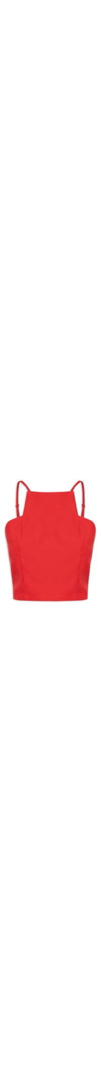 Blusa Cropped Feminina - Vermelho