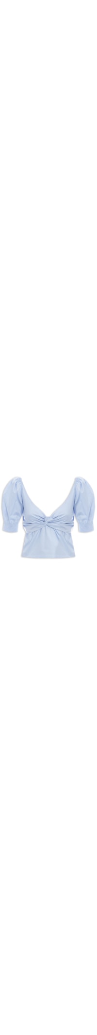 Blusa Cropped Laço Costas - Azul