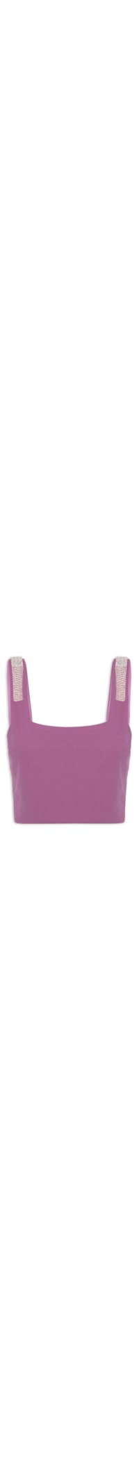 Blusa Cropped Malha Creponada Strass - Rosa