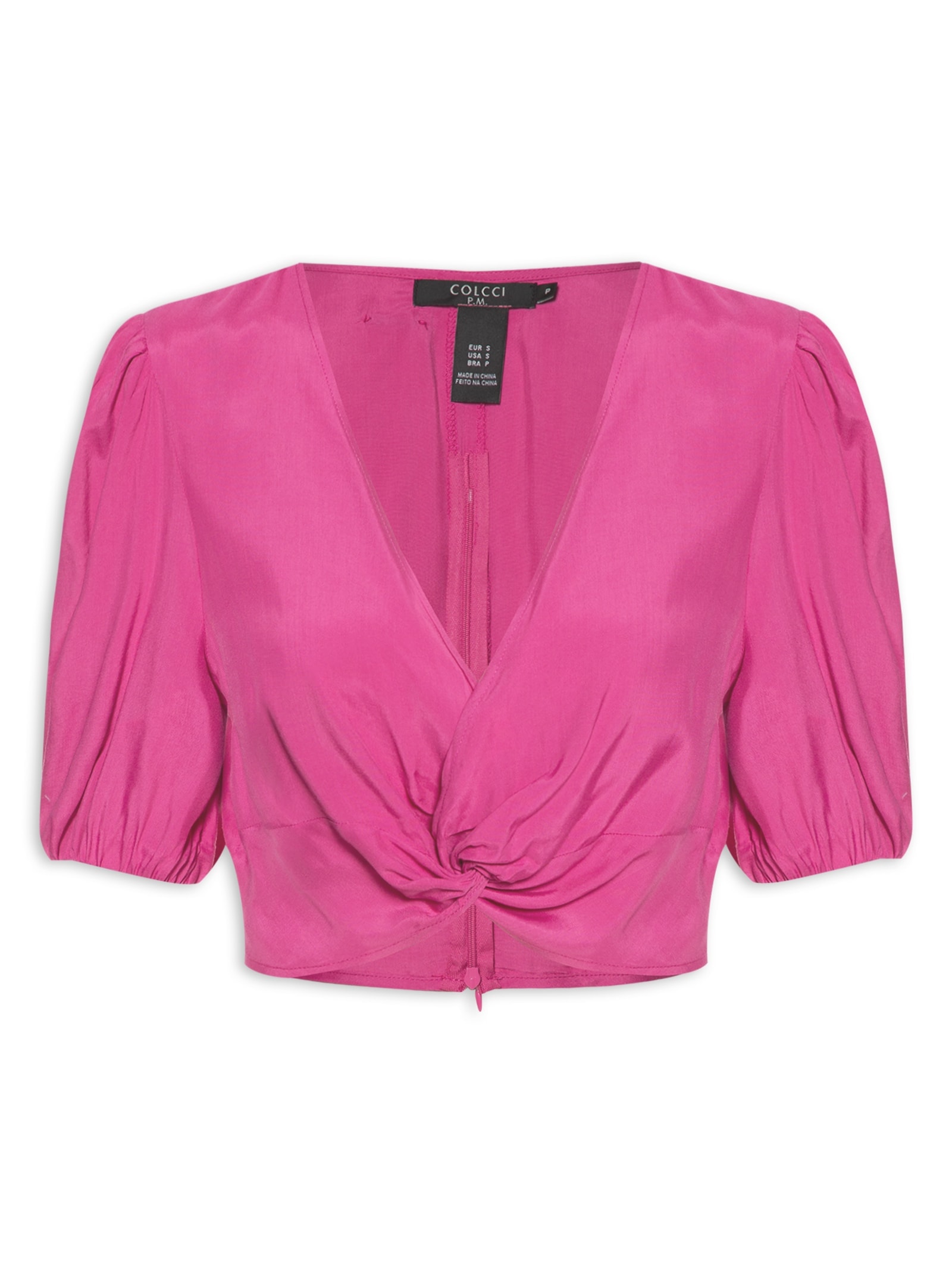 Blusa Cropped Rosa Colcci