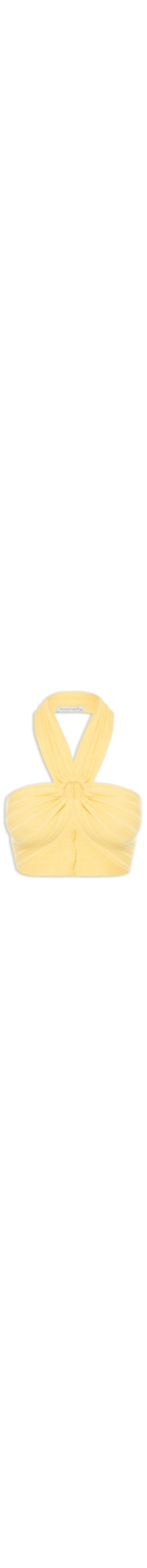 Blusa Cropped Tricot - Amarelo