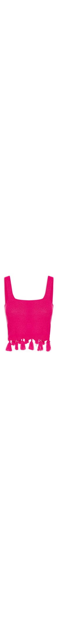 BLUSA CROPPED TRICOT COM TASSEL FEMININA - ROSA