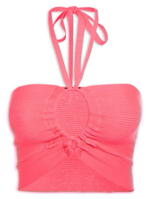 Blusa Cropped Tricot – Rosa