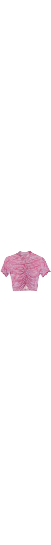 Blusa Cropped Tule Est Ondas - Lilás