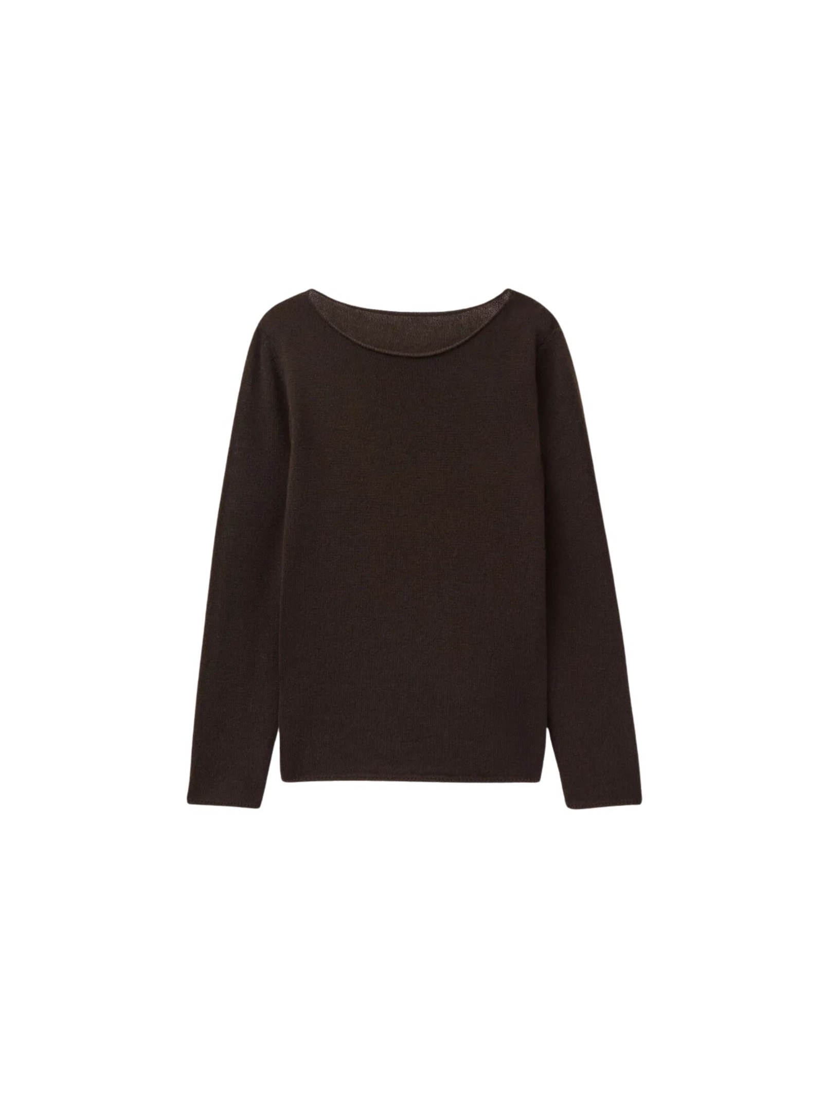Blusa De Manga Comprida 100% Cashmere Marrom Intimissimi