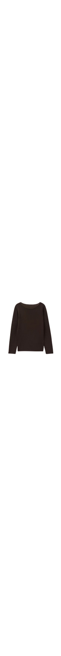 Blusa De Manga Comprida 100% Cashmere - Marrom