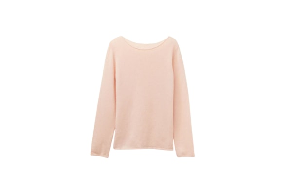 Blusa De Manga Comprida 100% Cashmere - Rosa