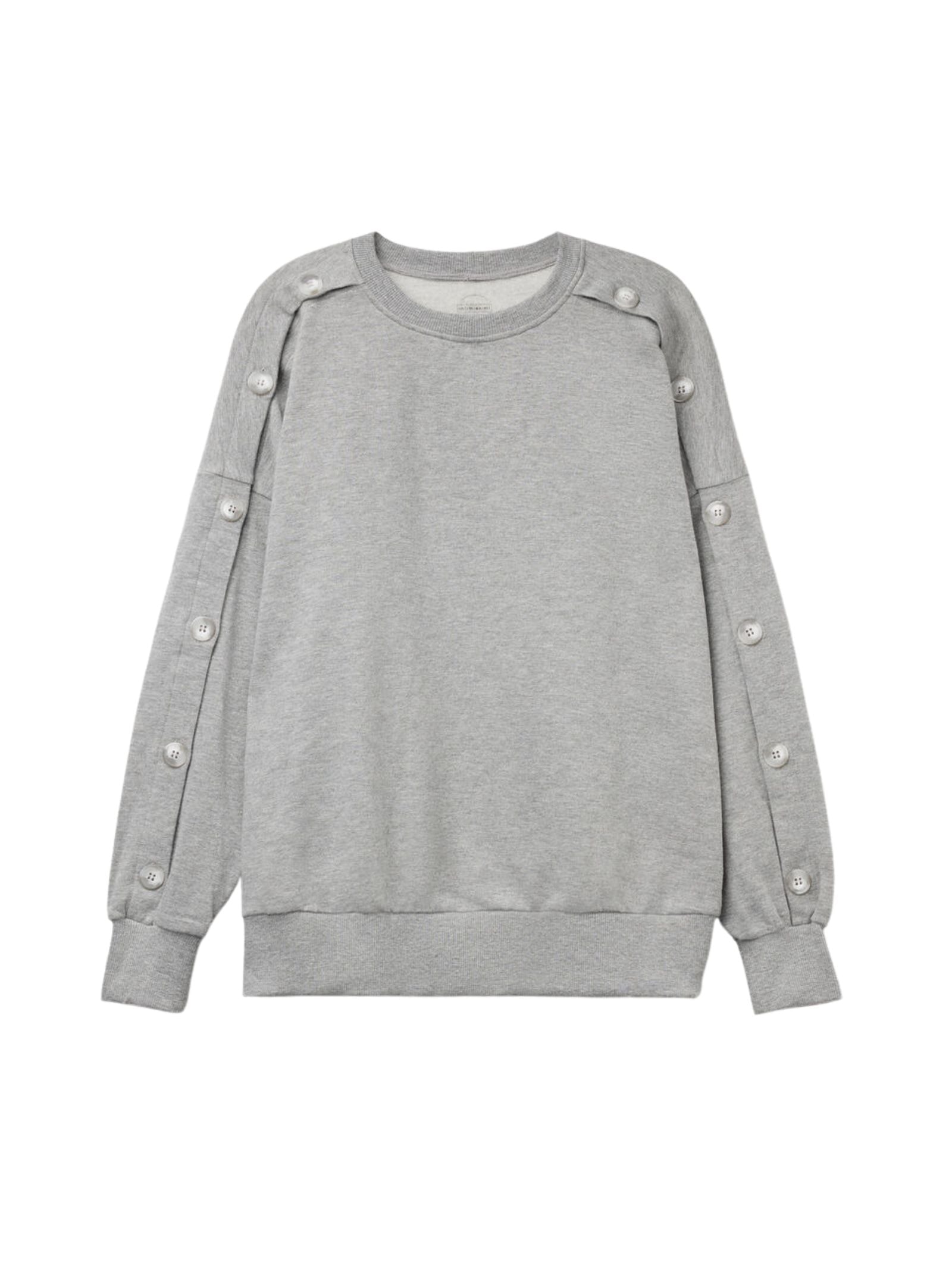 Blusa De Manga Comprida Com Botões Coraline Casual Cinza Intimissimi