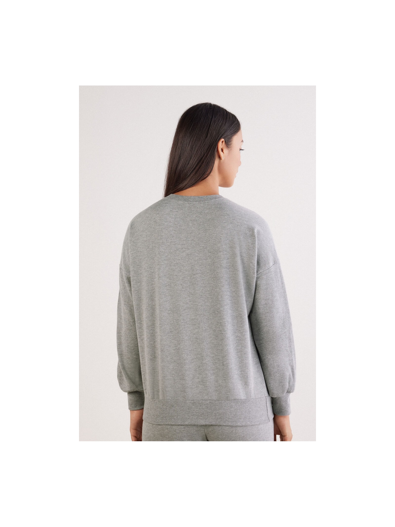 Blusa De Manga Comprida Com Botões Coraline Casual Cinza Intimissimi
