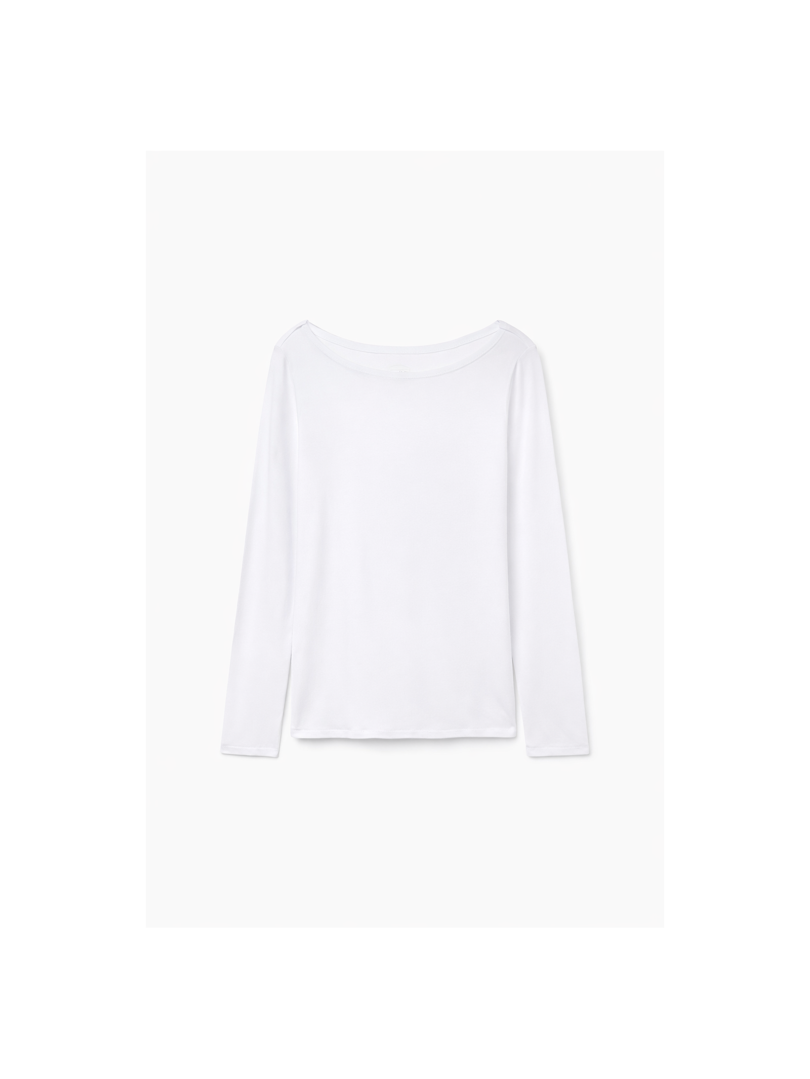 Blusa De Manga Comprida Com Decote Barco Em Micromodal Branco Intimissimi