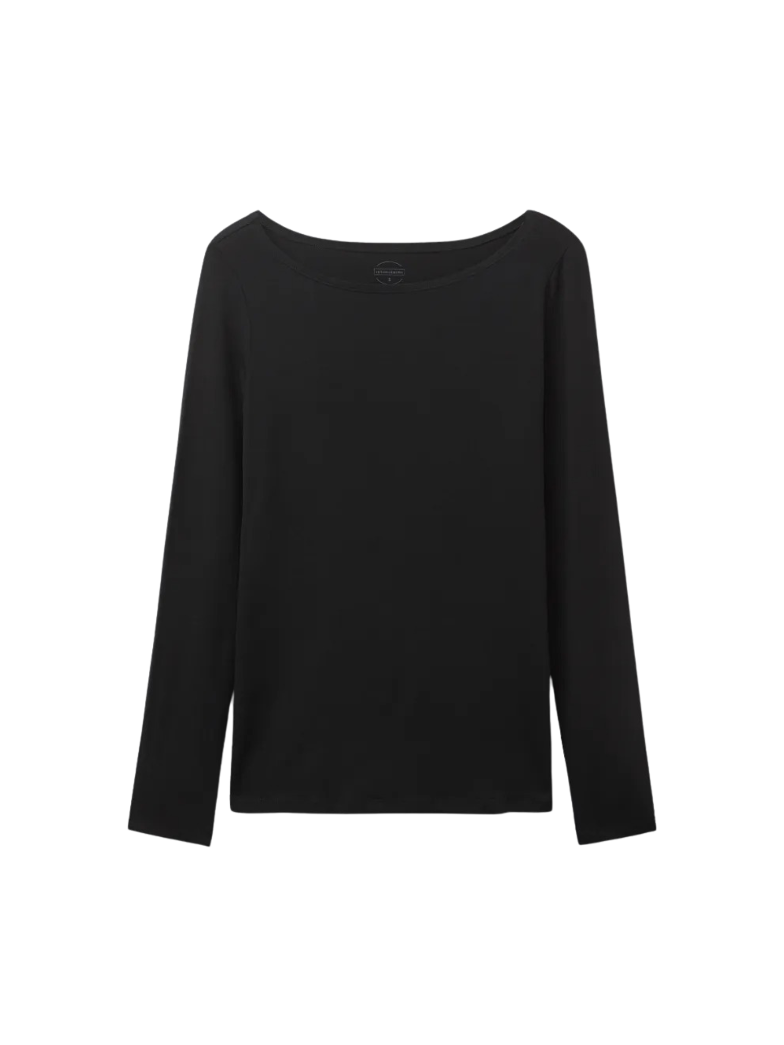 Blusa De Manga Comprida Com Decote Barco Em Micromodal Preto Intimissimi