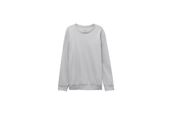 Blusa De Manga Comprida Em Algodão Elevated Cotton - Cinza