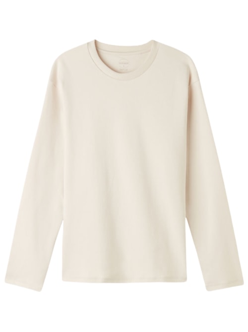 Blusa De Manga Comprida Em Algodão – Off-White