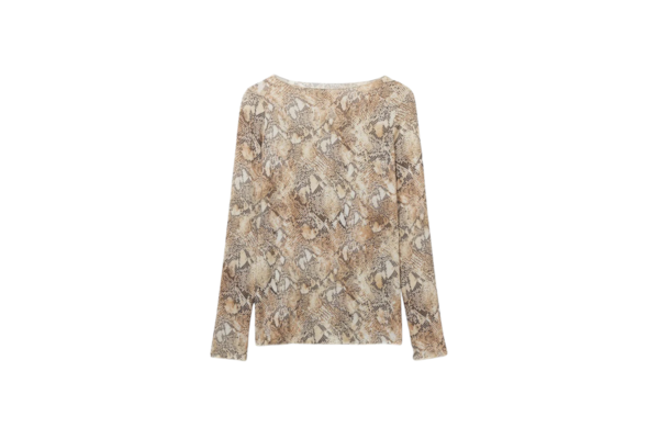 Blusa De Manga Comprida Em Modal Ultralight Com Cashmere Seductive Glamour - Marrom