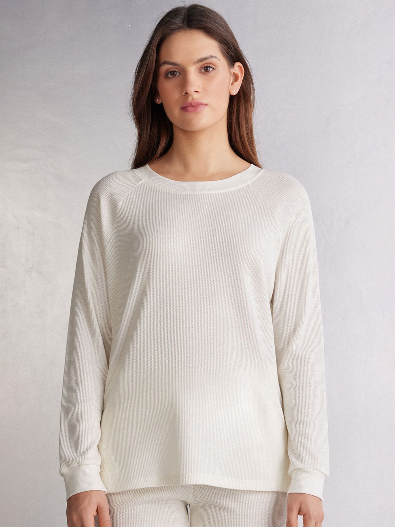 Blusa De Manga Comprida Glisten In The Light Marfim Intimissimi