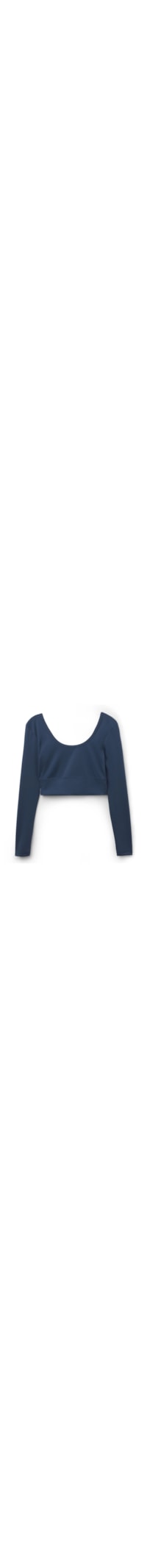 Blusa De Manga Comprida Soft Touch - Azul